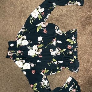 Flowered Long-sleeve Top🌷